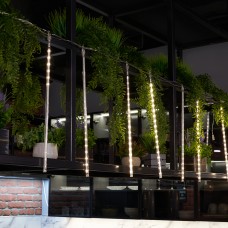 Светодиодная гирлянда Feron CL586 занавес Сосульки 4.5*0.5м +  сетевой шнур 3м, 2700K динамичный, c питанием от сети 230V, прозрачный шнур 51452 Светодиодная гирлянда Feron CL586 занавес Сосульки 4.5*0.5м +  сетевой шнур 3м, 2700K динамичный, c питанием от сети 230V, прозрачный шнур 51452