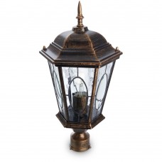 Светильник садово-парковый Feron PL152 шестигранный на столб 60W E27 230V, черное золото 11321 Светильник садово-парковый Feron PL152 шестигранный на столб 60W E27 230V, черное золото 11321