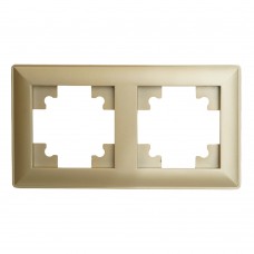 Рамка STEKKER, PFR00-7002-08 2-местная, пластик, серия Катрин, золото 49607 Рамка STEKKER, PFR00-7002-08 2-местная, пластик, серия Катрин, золото 49607