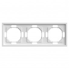 Рамка STEKKER, PFR00-5003-01 3-местная, серия Эмили, белый фарфор, soft touch 49886 Рамка STEKKER, PFR00-5003-01 3-местная, серия Эмили, белый фарфор, soft touch 49886