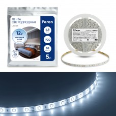 Светодиодная LED лента Feron LS603, 60SMD(2835)/m 4.8W/m 12V 5m 6500К 27603 Светодиодная LED лента Feron LS603, 60SMD(2835)/m 4.8W/m 12V 5m 6500К 27603