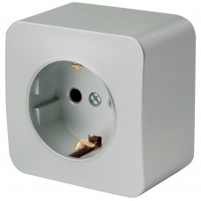 Розетка 1-местная с/з открытой установки, STEKKER, 250В, 16А, IP20, серия София, серебро, MST16-11-03 49326 Розетка 1-местная с/з открытой установки, STEKKER, 250В, 16А, IP20, серия София, серебро, MST16-11-03 49326