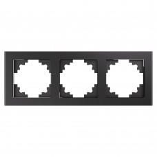 Рамка 3-местная, стекло, STEKKER GFR00-7003-06,серия Катрин, графит 39541 Рамка 3-местная, стекло, STEKKER GFR00-7003-06,серия Катрин, графит 39541