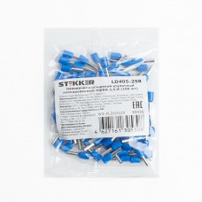 Наконечник штыревой втулочный изолированный НШВИ 2,5-8, LD405-258 (упаковка 100 шт) STEKKER 39435 Наконечник штыревой втулочный изолированный НШВИ 2,5-8, LD405-258 (упаковка 100 шт) STEKKER 39435