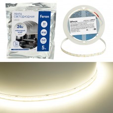 Светодиодная LED лента Feron LS503 240SMD(2835)/м 22Вт/м 24V 5000*10*1.22мм 4000К, IP20 48830 Светодиодная LED лента Feron LS503 240SMD(2835)/м 22Вт/м 24V 5000*10*1.22мм 4000К, IP20 48830