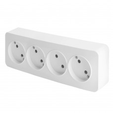 Розетка 4-местная б/з открытой установки, STEKKER, 250В, 10А, IP20, серия София, белый, MST10-14-01 49307 Розетка 4-местная б/з открытой установки, STEKKER, 250В, 10А, IP20, серия София, белый, MST10-14-01 49307