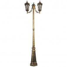 Светильник садово-парковый Feron PL109  четырехгранный,столб 2*60W 230V E27, черное золото 11301 Светильник садово-парковый Feron PL109  четырехгранный,столб 2*60W 230V E27, черное золото 11301