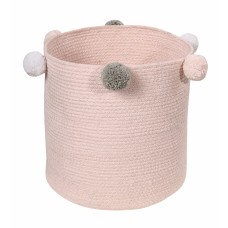 Корзина Lorena Canals с помпонами розовая 30*30*30 Корзина Lorena Canals с помпонами розовая 30*30*30