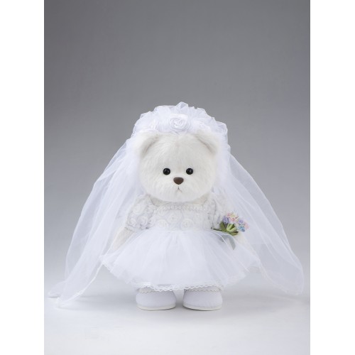Авторская мягкая игрушка Lina Медведь белый в Платье Невесты M (±30 см) Авторская мягкая игрушка Lina Медведь белый в Платье Невесты M (±30 см)