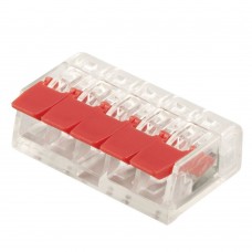 Универсальная компактная клемма 5-проводная STEKKER, LD221-415 (5 штук в упаковке) 32419 Универсальная компактная клемма 5-проводная STEKKER, LD221-415 (5 штук в упаковке) 32419