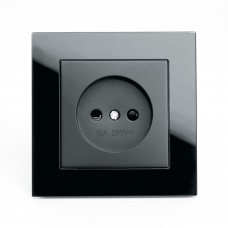 Розетка 1-местная б/з, STEKKER  GLS10-7009-05, 250В, 10А с защитной шторкой, серия Катрин, черный 39512 Розетка 1-местная б/з, STEKKER  GLS10-7009-05, 250В, 10А с защитной шторкой, серия Катрин, черный 39512
