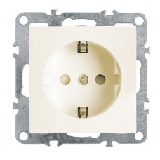 Розетка 1-местная с/з (механизм), STEKKER, PST16-9110-02, 250В, 16А с защ. шторкой, серия Эрна, слоновая кость 39328 Розетка 1-местная с/з (механизм), STEKKER, PST16-9110-02, 250В, 16А с защ. шторкой, серия Эрна, слоновая кость 39328