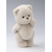 Авторская мягкая игрушка Lina Медведь (длинная шерсть) M (±30 см) 2025 молочный цвет