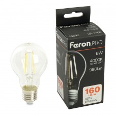 Лампа светодиодная FeronPRO LB-1106 Шар E27 980LM 6W 175-265V 4000K 48890 Лампа светодиодная FeronPRO LB-1106 Шар E27 980LM 6W 175-265V 4000K 48890
