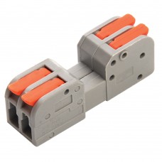 Клемма монтажная компактная STEKKER для подключения фазных проводников 2 контактные группы LD221-422. Упаковка (50 шт) 39873 Клемма монтажная компактная STEKKER для подключения фазных проводников 2 контактные группы LD221-422. Упаковка (50 шт) 39873