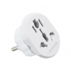Адаптер-переходник для евровилки с/з, ультраплоский, STEKKER ADP16-06-20W , 250В, 16A, IP20,белый 50412 Адаптер-переходник для евровилки с/з, ультраплоский, STEKKER ADP16-06-20W , 250В, 16A, IP20,белый 50412