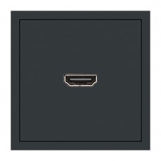 Розетка HDMI 2.0 Type A (механизм), серия Эмили, STEKKER, RST00-5118-05, черный уголь, soft touch 50171 Розетка HDMI 2.0 Type A (механизм), серия Эмили, STEKKER, RST00-5118-05, черный уголь, soft touch 50171