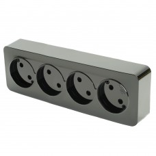 Розетка 4-местная б/з открытой установки, STEKKER, 250В, 10А, IP20, серия София, черный матовый, MST10-14-05 49504 Розетка 4-местная б/з открытой установки, STEKKER, 250В, 10А, IP20, серия София, черный матовый, MST10-14-05 49504