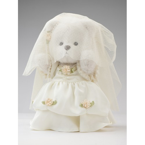 Авторская мягкая игрушка Lina Медведь белый в Винтажном платье невесты M (±30 см) Авторская мягкая игрушка Lina Медведь белый в Винтажном платье невесты M (±30 см)