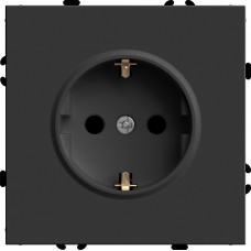 Розетка 1-местная с защитной шторкой с/з (механизм), STEKKER, 250В, 16А, серия Эмили, RST16-5110-05, черный уголь, soft touch 49854 Розетка 1-местная с защитной шторкой с/з (механизм), STEKKER, 250В, 16А, серия Эмили, RST16-5110-05, черный уголь, soft touch 49854