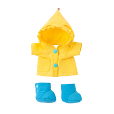 Жёлтый комплект с дождевиком и синими туфлями XS Жёлтый комплект с дождевиком и синими туфлями XS