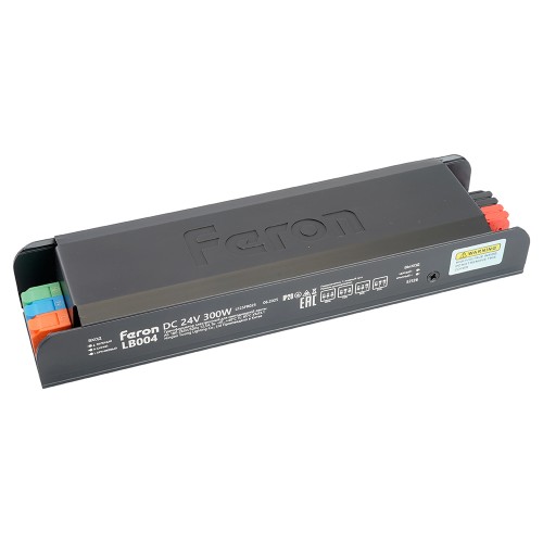 Трансформатор электронный для светодиодной ленты с плавным пуском и диммированием 300W 24V IP20, клипсы, LB004 FERON 52126 Трансформатор электронный для светодиодной ленты с плавным пуском и диммированием 300W 24V IP20, клипсы, LB004 FERON 52126