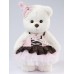 Lina Медведь девочка С днем рождения (длинная шерсть) L (±38 см) белый цвет Lina Медведь девочка С днем рождения (длинная шерсть) L (±38 см) белый цвет