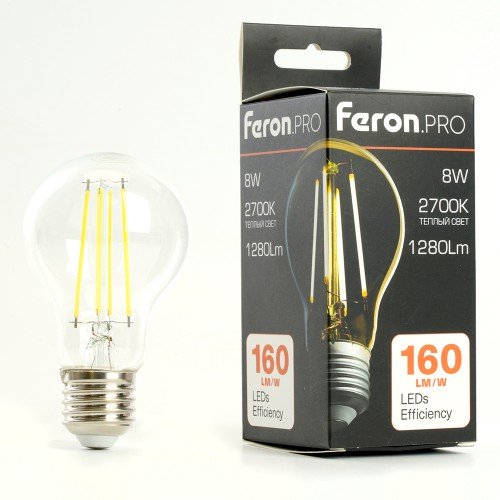 Лампа светодиодная Feron.PRO LB-1108 Шар E27 1280LM 8W 175-265V 2700K