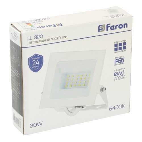 Светодиодный прожектор Feron LL-920 IP65 30W 6400K