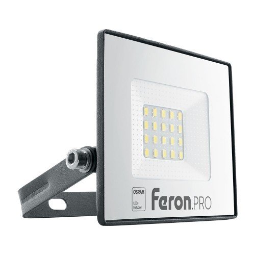 Светодиодный прожектор Feron.PRO LL-1000 IP65 20W 6400K черный