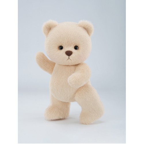 Авторская мягкая игрушка Lina Медведь (длинная шерсть) M (±30 см) молочный цвет Авторская мягкая игрушка Lina Медведь (длинная шерсть) M (±30 см) молочный цвет
