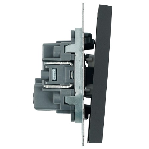 Выключатель 2-клавишный самовозвратный (механизм), STEKKER, 250В, 10А, серия Эмили, RSW10-5113-05, черный уголь, soft touch 50327 Выключатель 2-клавишный самовозвратный (механизм), STEKKER, 250В, 10А, серия Эмили, RSW10-5113-05, черный уголь, soft touch 50327