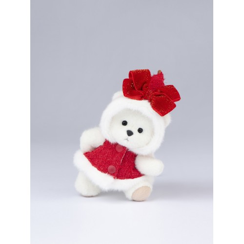 Lina Медведь белый в Рождественском наряде брелок XS (±15 см) Lina Медведь белый в Рождественском наряде брелок XS (±15 см)