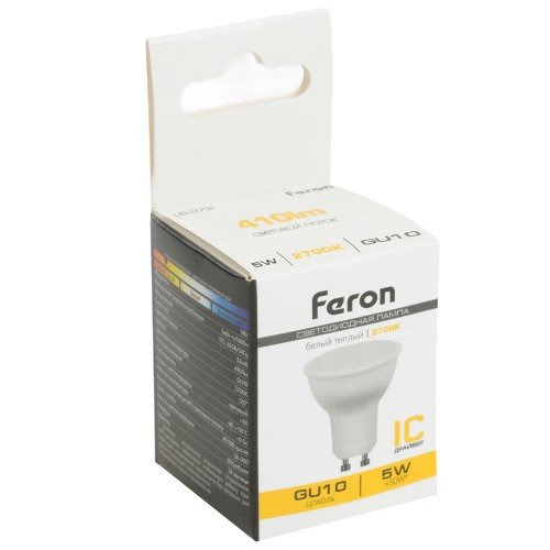 Лампа светодиодная Feron LB-272 MR11 GU10 5W 175-265V 2700K