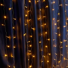 Светодиодная гирлянда Feron CL21 занавес 3*2м  + 3м желтый статичная, c питанием от сети 230V, белый шнур 41625 Светодиодная гирлянда Feron CL21 занавес 3*2м  + 3м желтый статичная, c питанием от сети 230V, белый шнур 41625