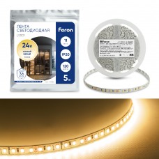 Светодиодная LED лента Feron LS501, 120SMD(2835)/м 11Вт/м 24V 5000*8*1.22мм 3000К IP20 41056 Светодиодная LED лента Feron LS501, 120SMD(2835)/м 11Вт/м 24V 5000*8*1.22мм 3000К IP20 41056