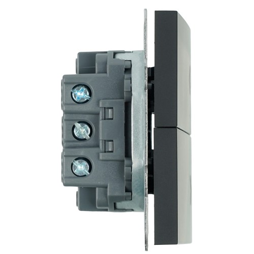 Выключатель 2-клавишный самовозвратный (механизм), STEKKER, 250В, 10А, серия Эмили, RSW10-5113-05, черный уголь, soft touch 50327 Выключатель 2-клавишный самовозвратный (механизм), STEKKER, 250В, 10А, серия Эмили, RSW10-5113-05, черный уголь, soft touch 50327