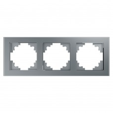 Рамка 3-местная, стекло, STEKKER, GFR00-7003-03, серия Катрин, серебро 39533 Рамка 3-местная, стекло, STEKKER, GFR00-7003-03, серия Катрин, серебро 39533