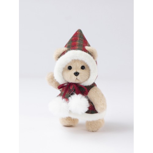 Авторская мягкая игрушка Lina Медведь молочный в Плаще с помпонами брелок XS (±15 см) Авторская мягкая игрушка Lina Медведь молочный в Плаще с помпонами брелок XS (±15 см)