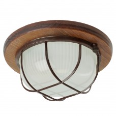 Светильник накладной IP54, 220V 60Вт Е27, дерево, орех, круг, с решеткой, НБО 03-60-022 FERON 11574 Светильник накладной IP54, 220V 60Вт Е27, дерево, орех, круг, с решеткой, НБО 03-60-022 FERON 11574