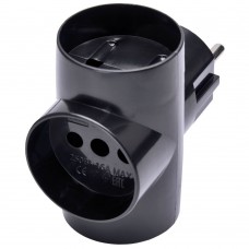 Разветвитель сетевой 3-местный б/з STEKKER ADP10-15-20, 250В, 10A, IP20, черный 39001 Разветвитель сетевой 3-местный б/з STEKKER ADP10-15-20, 250В, 10A, IP20, черный 39001