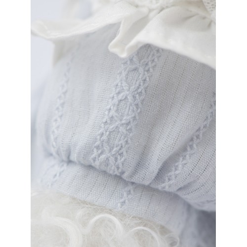 Lina Щенок Бишон белый S (±20 см) Маршмелоу в наряде для чаепития Lina Щенок Бишон белый S (±20 см) Маршмелоу в наряде для чаепития