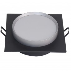 Светильник встраиваемый Feron DL506 потолочный GX53 черный + серебро квадрат 51363 Светильник встраиваемый Feron DL506 потолочный GX53 черный + серебро квадрат 51363