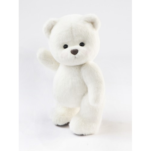 Авторская мягкая игрушка Lina Медведь (длинная шерсть) M (±30 см) белый цвет Авторская мягкая игрушка Lina Медведь (длинная шерсть) M (±30 см) белый цвет