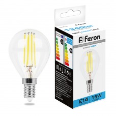 Лампа светодиодная Feron LB-515 Шарик E14 15W 230V 6400K 38251 Лампа светодиодная Feron LB-515 Шарик E14 15W 230V 6400K 38251