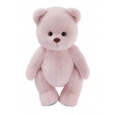 Авторская мягкая игрушка Lina Медведь (длинная шерсть) M (±30 см) персиково-розовый цвет