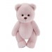Авторская мягкая игрушка Lina Медведь (длинная шерсть) M (±30 см) персиково-розовый цвет