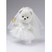 Авторская мягкая игрушка Lina Медведь белый Невеста Астронавта в платье  M (±30 см)