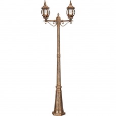 Светильник садово-парковый Feron 8114/PL8114 столб 2*100W E27 230V, черное золото 11242 Светильник садово-парковый Feron 8114/PL8114 столб 2*100W E27 230V, черное золото 11242