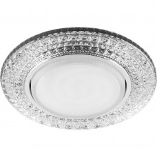 Светильник встраиваемый с белой LED подсветкой Feron CD4020 потолочный GX53 без лампы прозрачный 29473 Светильник встраиваемый с белой LED подсветкой Feron CD4020 потолочный GX53 без лампы прозрачный 29473